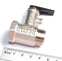 Клапан предохранительный для ЭВН 1/2" 6 бар.(0.6 МПа, с бордовой ручкой)