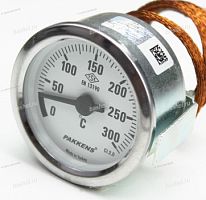 Термометр капиллярный 0…300°С Pakkens 102759 капилляр 100см, датчик 26х6мм (установка в отверстие 60