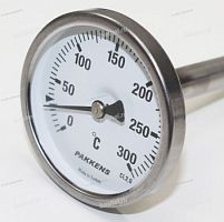 Термометр биметаллический 0…300°С Pakkens 171476 гильза - G1/2 D-12mm L-100mm