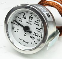 Термометр капиллярный 0…160°С Pakkens 124961 капилляр 200см, датчик 18х6мм (установка в отверстие 60