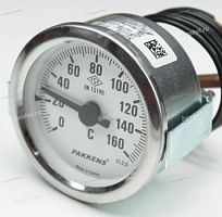 Термометр капиллярный 0…160°С Pakkens 102757 капилляр 100см, датчик 20х6мм (установка в отверстие 60