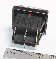 ����������� 22x28mm KCD3 15�, 2x3pin 2xON-OFF (��������� ������� 220V, ������ ������� ���) (65150778