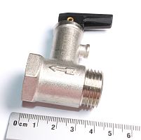 Клапан предохранительный для ЭВН 1/2" 7 бар.(0.7 МПа, с черной ручкой)