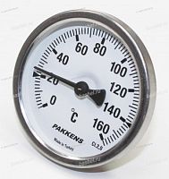 Термометр биметаллический 0…160°С Pakkens 168388 гильза - G1/2 D-12mm L-40mm